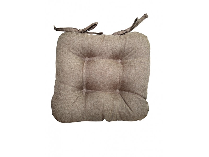 Le Chateau Linen-Look Coffee Coloured Seat Pads